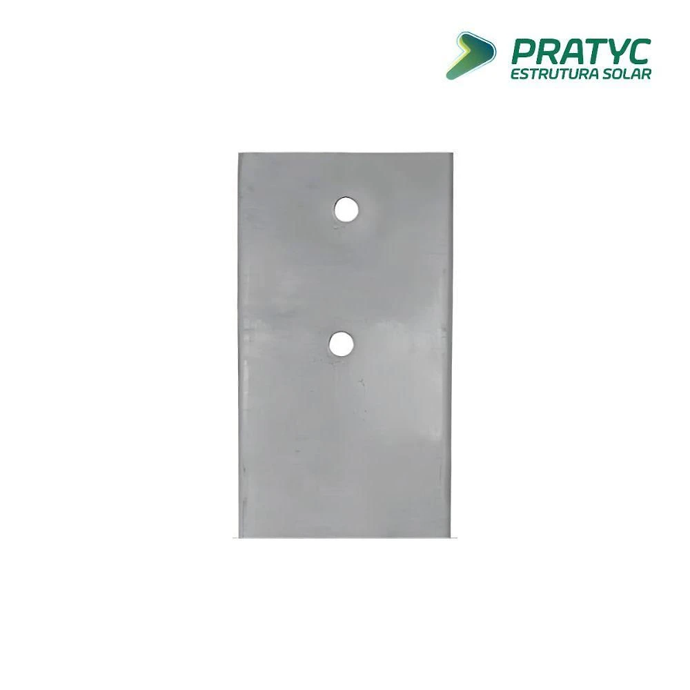 Estaca Trilho H 2,2m para Estrutura de Solo 8 Placas Aço Galvanizado Pratyc