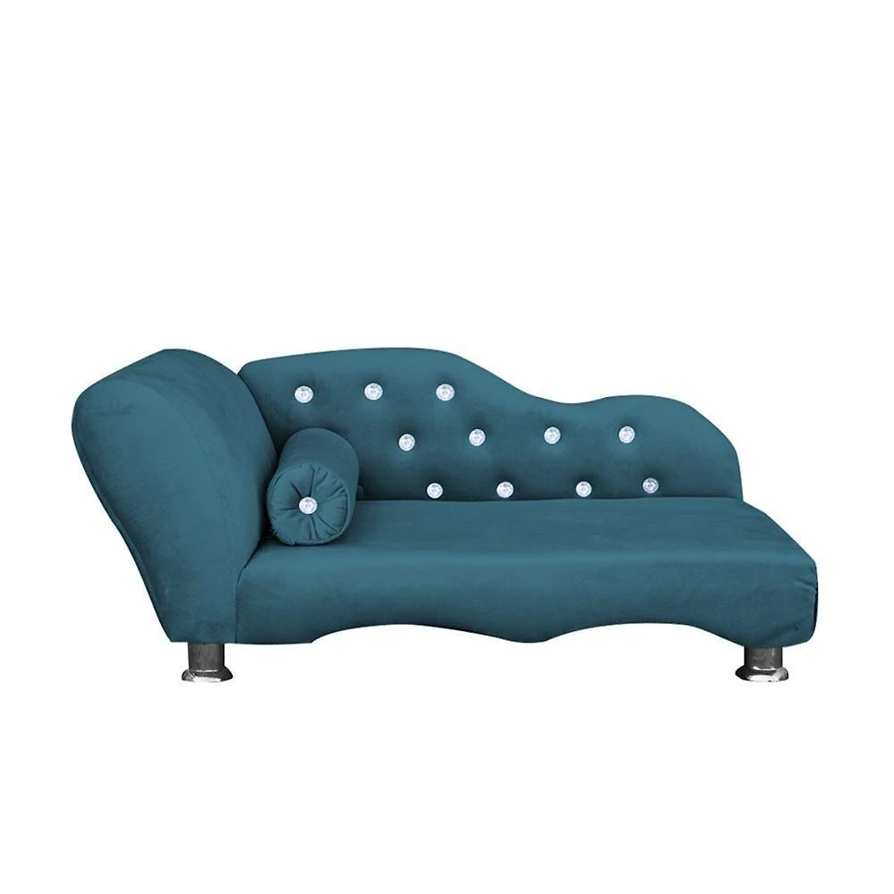 Cama Caminha Diva Pet Veludo Strass Azul Royal Dvinn Azul Royal