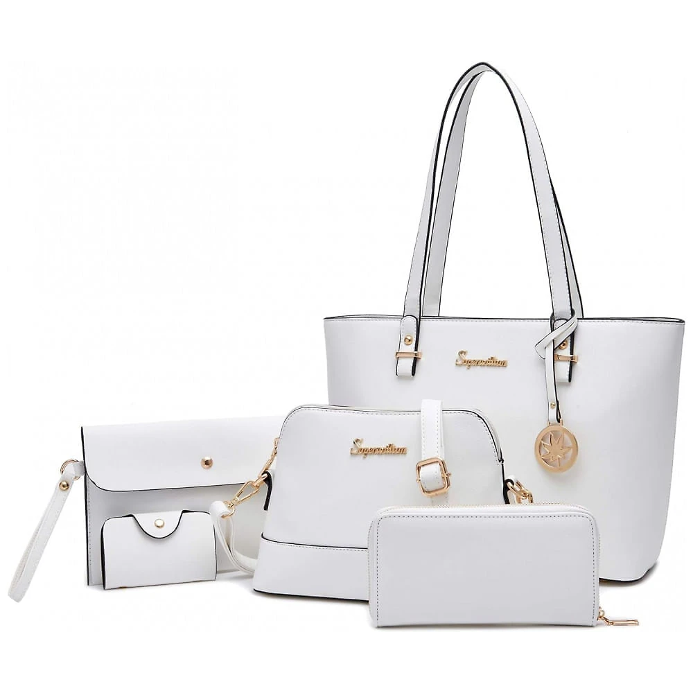Bolsa de mão para mulheres carteira sacola bolsas de ombro com alça superior 5 peças conjunto de bolsa, SOPERWILLTON