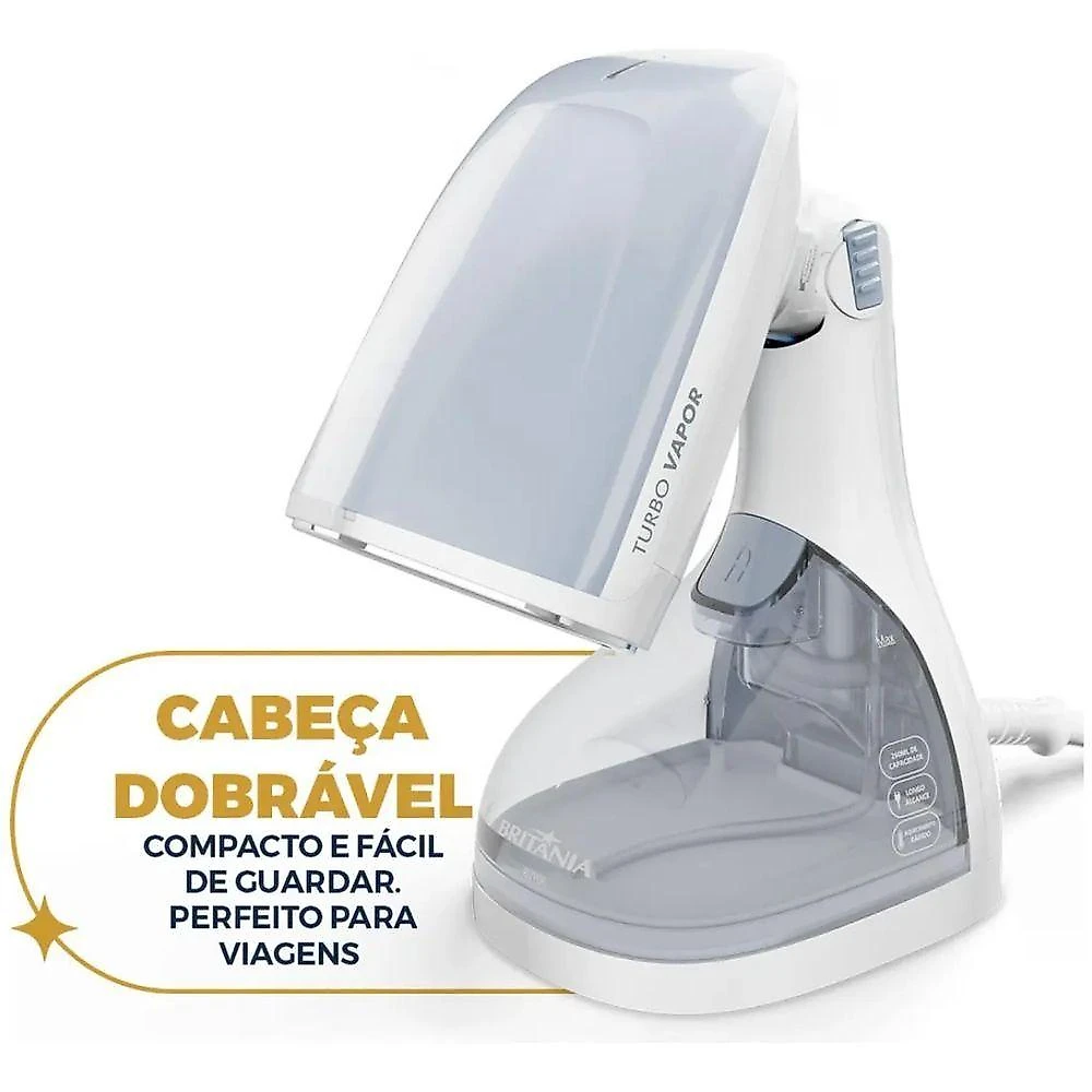 Passadeira a Vapor Britânia BVP06 1200W 0,2L com Escova Azul e Branco Bivolt