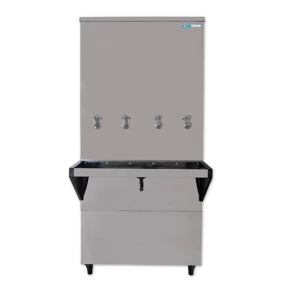 Bebedouro industrial de coluna kx20-c ng 4t Água gelada e natural inox 110v