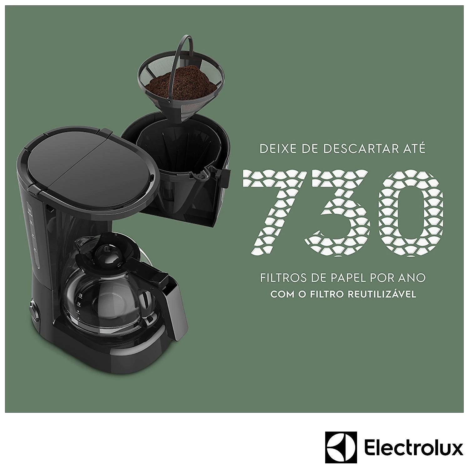Cafeteira Elétrica Electrolux Efficient Granite Gray para Café em Pó - ECM10 110