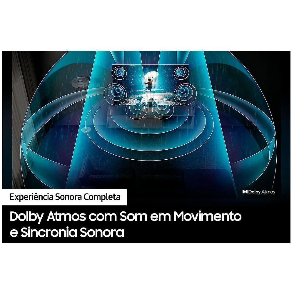 Smart TV Samsung QLED 4K 98" Polegadas 98Q80C 2023, Modo Game, Processador com IA, Som Movimento Virtual Bivolt