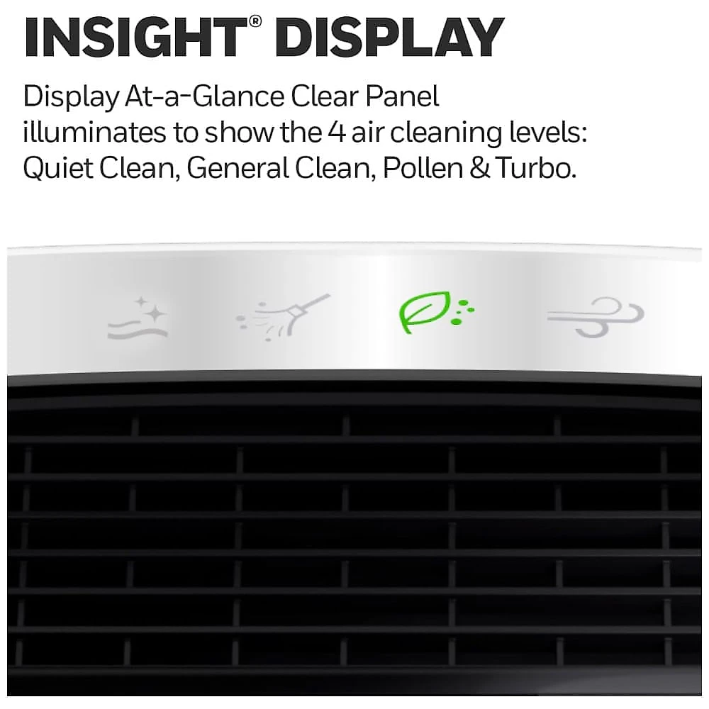 Purificador de Ar Honeywell InSight HEPA para Ambientes de 17,65 metros quadrados - Reduz Wildfire, Fumaça, Poeira e Alergênicos
