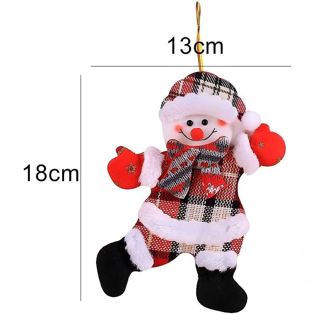 Kit 8 Pendentes árvore De Natal Noel Urso Neve Rena 18cm