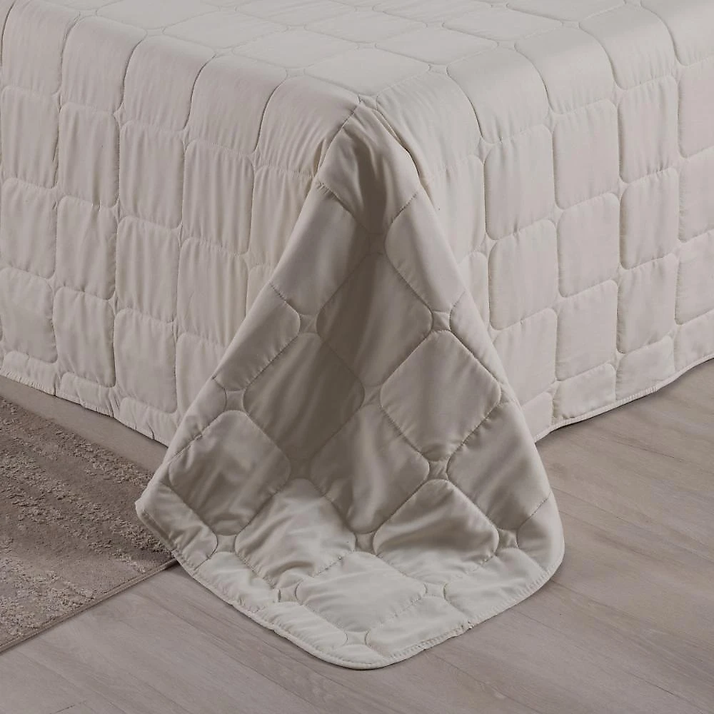 Kit cobre leito colcha speciale casal matelado toque acetinado 400 fios 3 peças palha