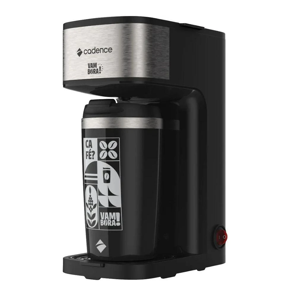 Cafeteira Elétrica Cadence Vambora CAF207 com Copo Térmico Aço Inox 600W 110V