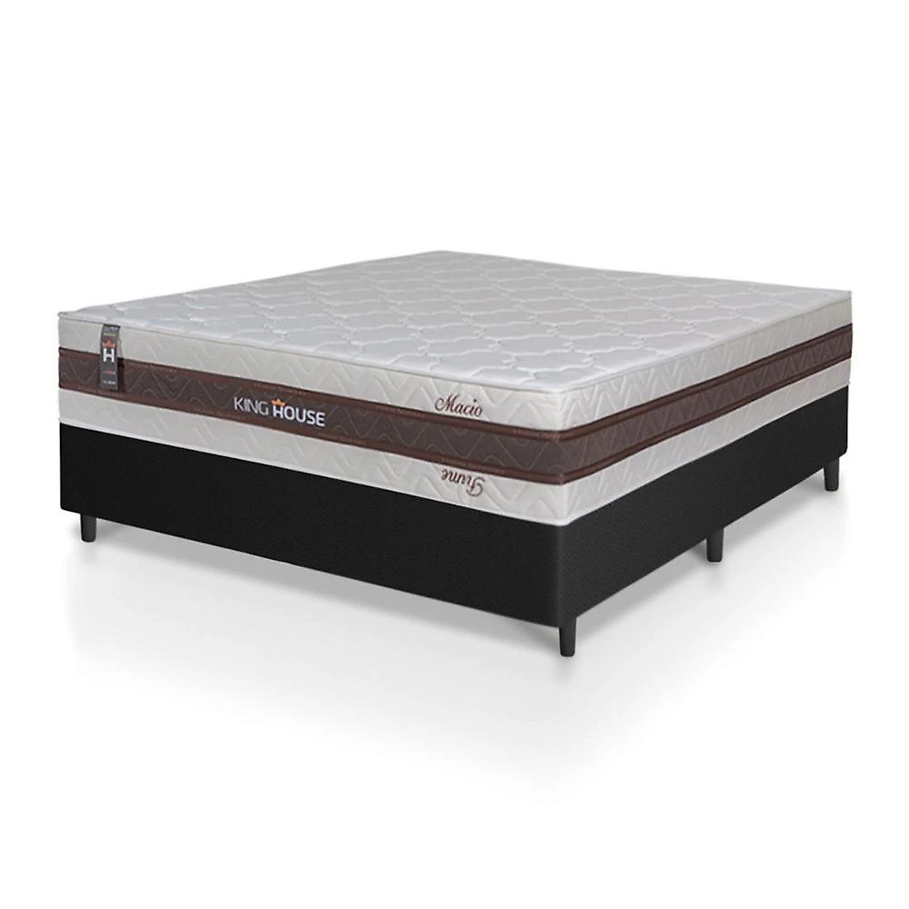 Cama Box Mali Molas Ensacadas Casal 138x188 Preto King House