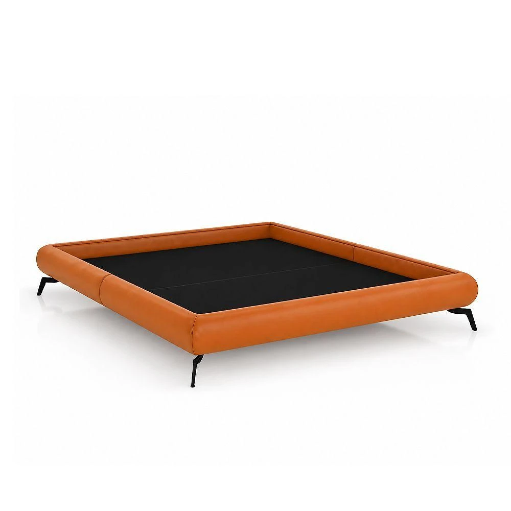 Cama King Japonesa Haru com Pés Reguláveis Alumínio Courino Caramelo Sallar Home