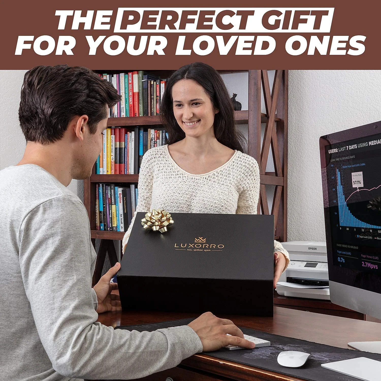 Luxorro SA1 BolsaMaleta de Couro Genuíno Masculina para Laptop 40 cm Preta