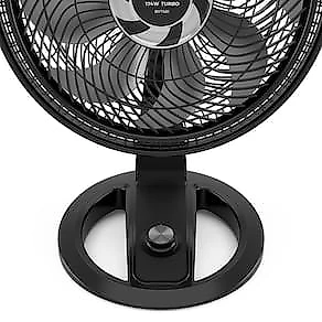Ventilador de Mesa Britânia Maxx Force BVT481 47cm com 3 Velocidades e 8 Pás - Preto 110V