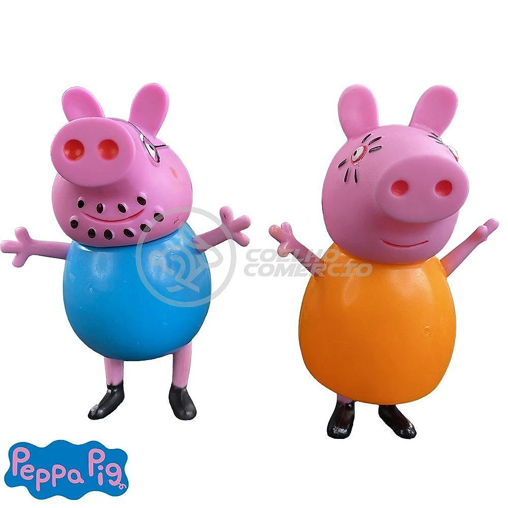 Kit 4 Bonecos Familia Peppa Pig