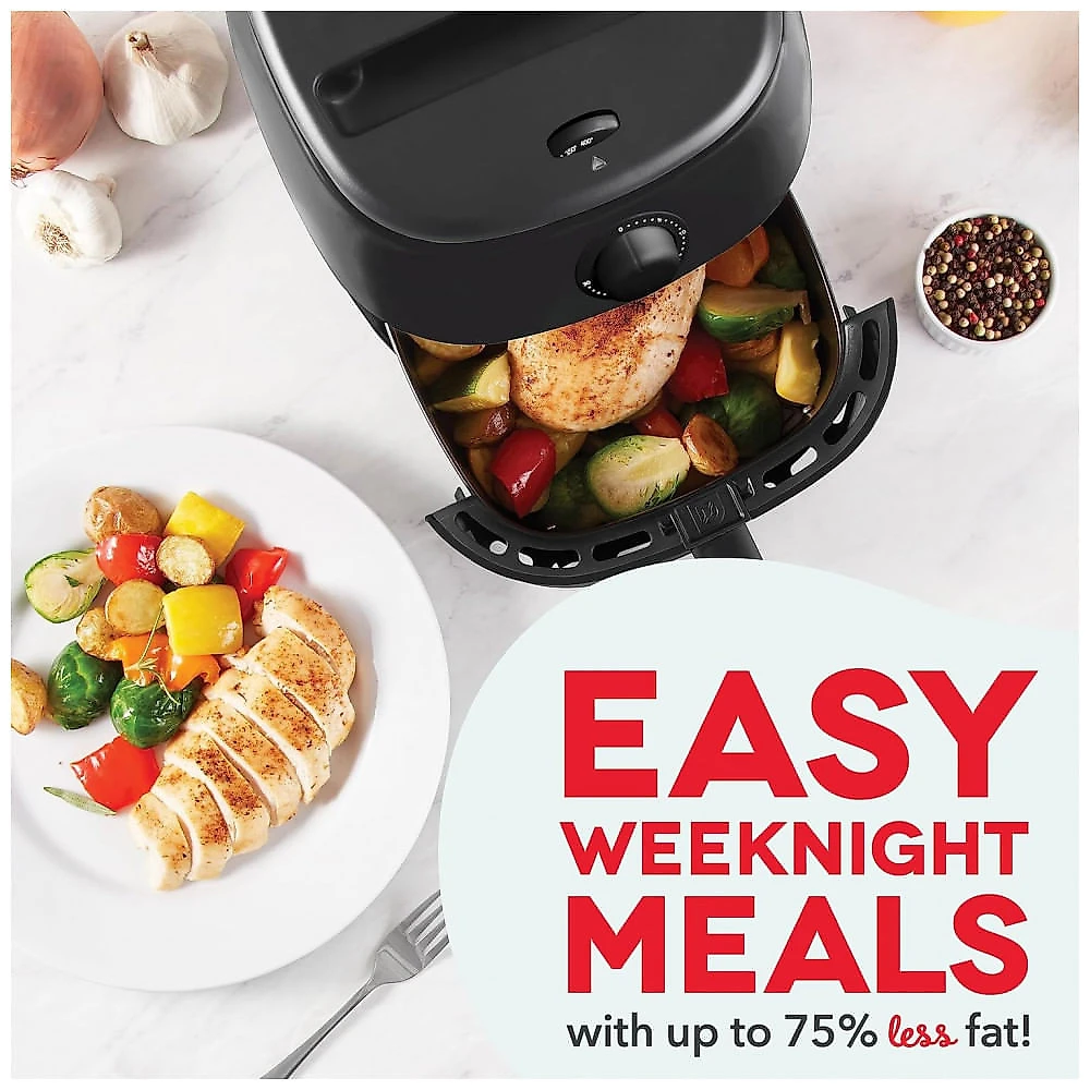 Fritadeira elétrica Airfryer com controle de temperatura, cesta antiaderente, guia de receitas recurso de ...