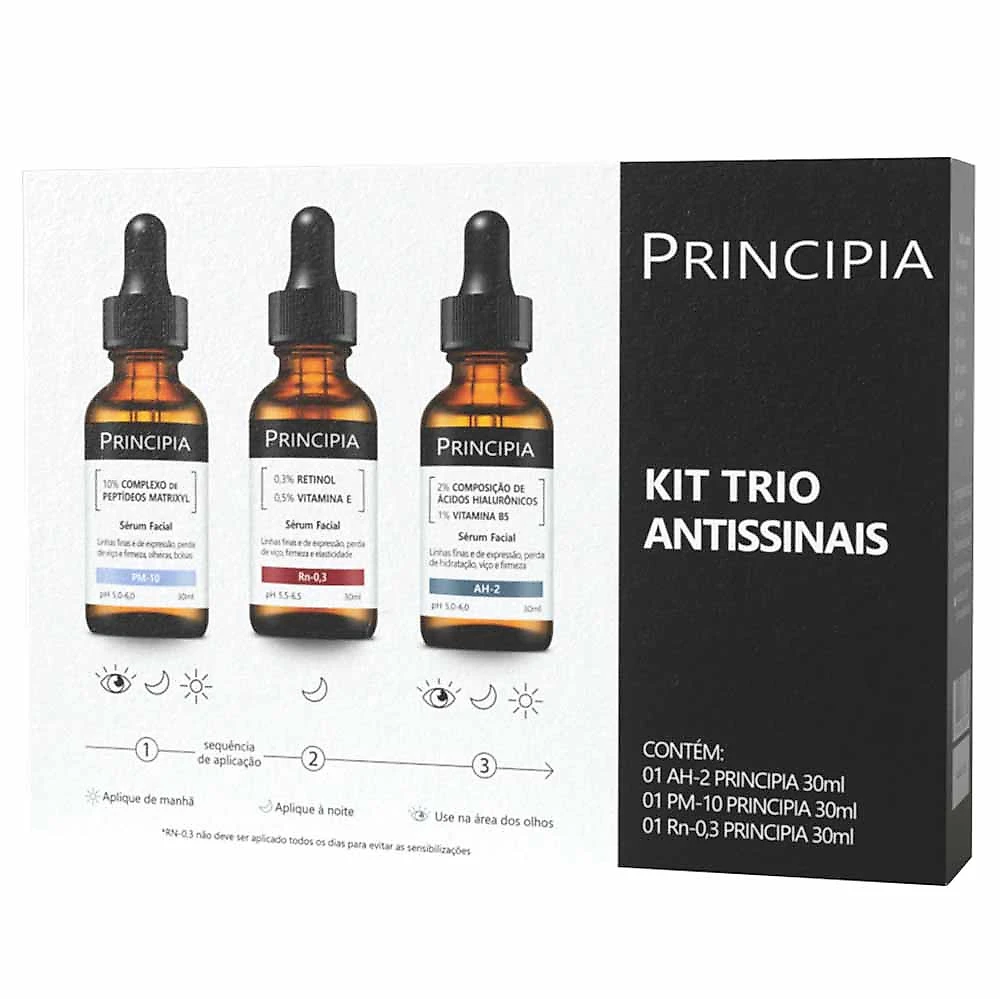 Principia Trio Antissinais Kit com 3 Séruns Kit