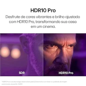 Miniatura Smart TV 32" LG HD 32LR600BPSA com processador a5 Ger 6 AI, Alexa integrado, LG Channels, WebOS 23