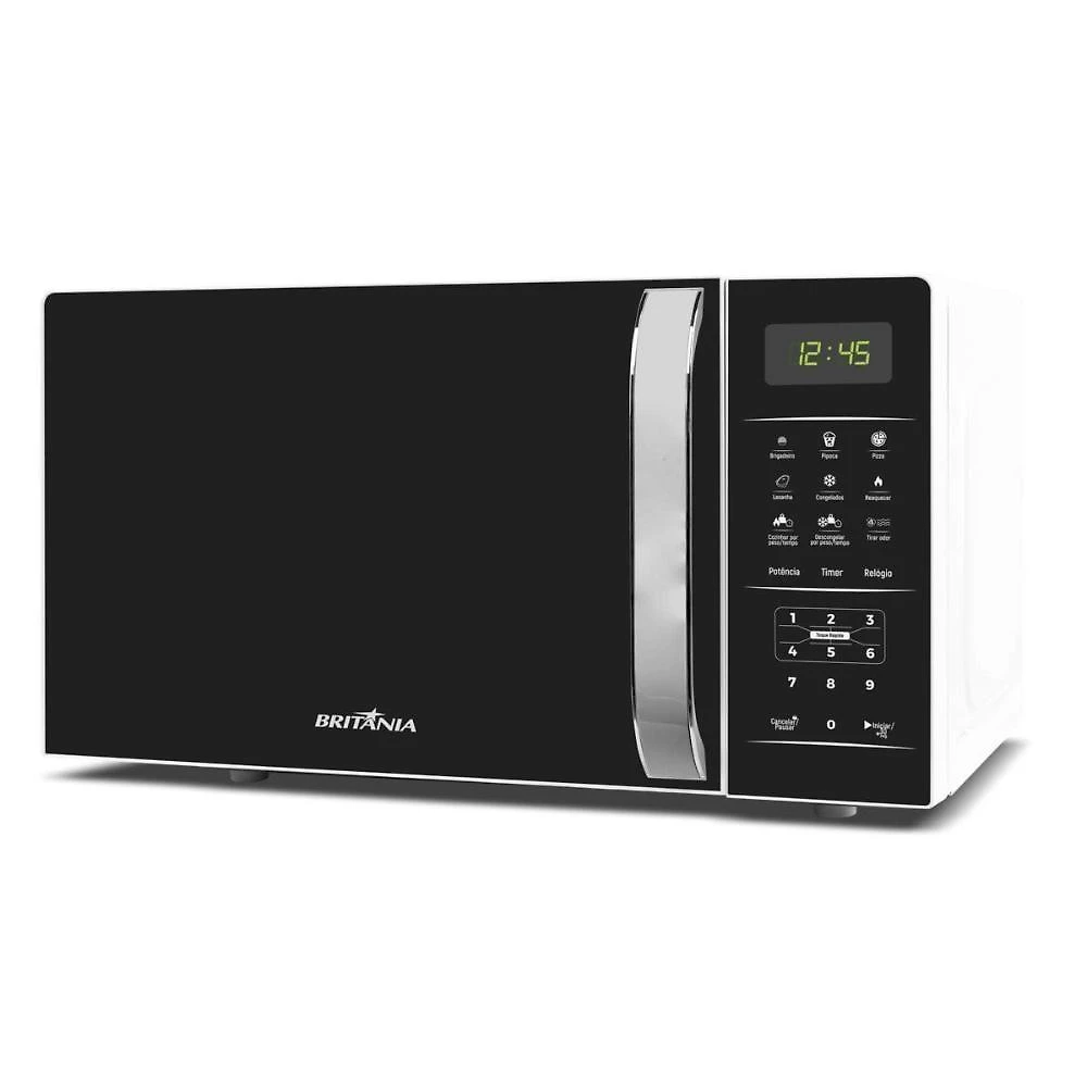 Micro-ondas britânia bmo23 20l limpa fácil 1100w preto/branco
