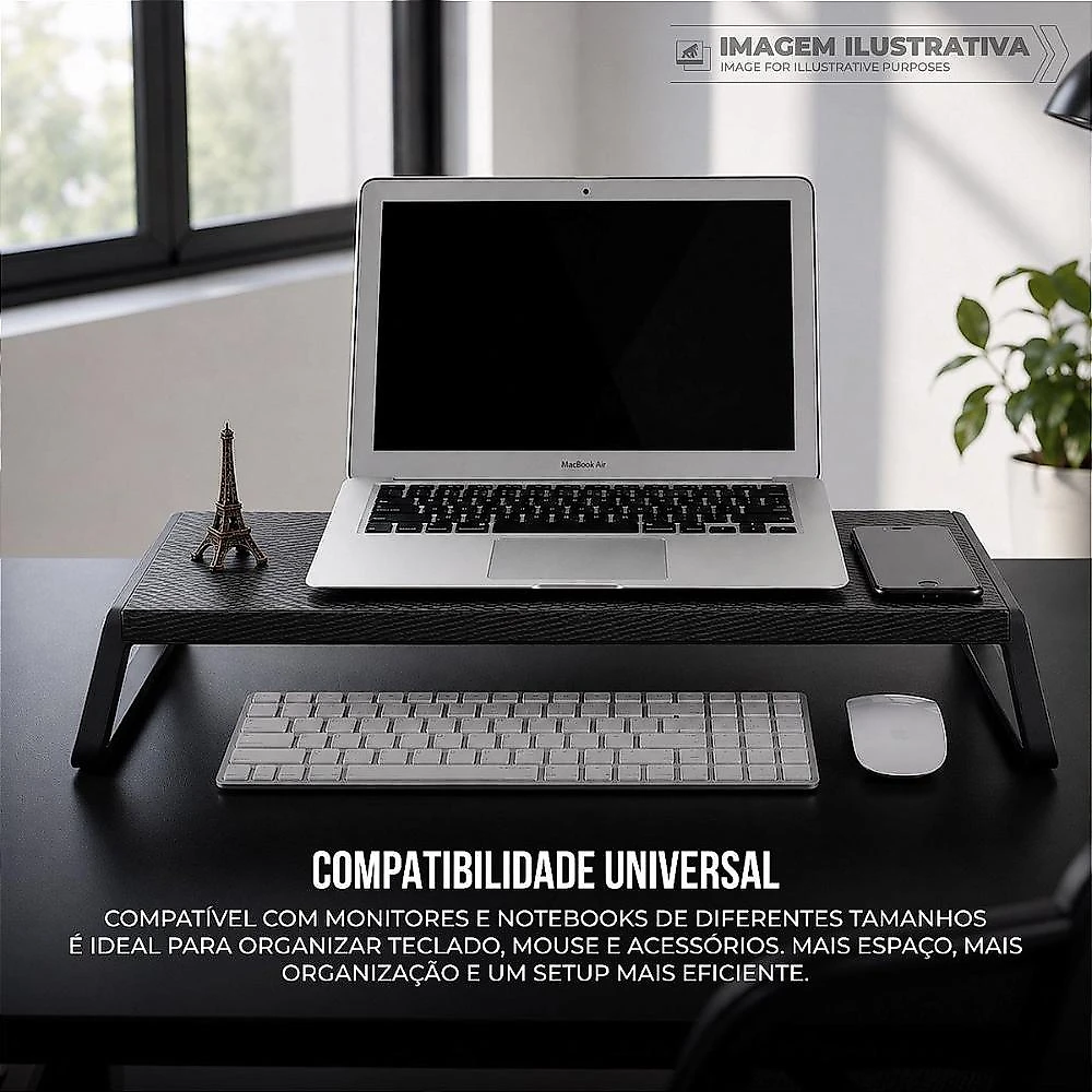 Suporte de Mesa Stand Desk Armor para Monitor de até 32" Suporta 15kg- Preto - Gshield