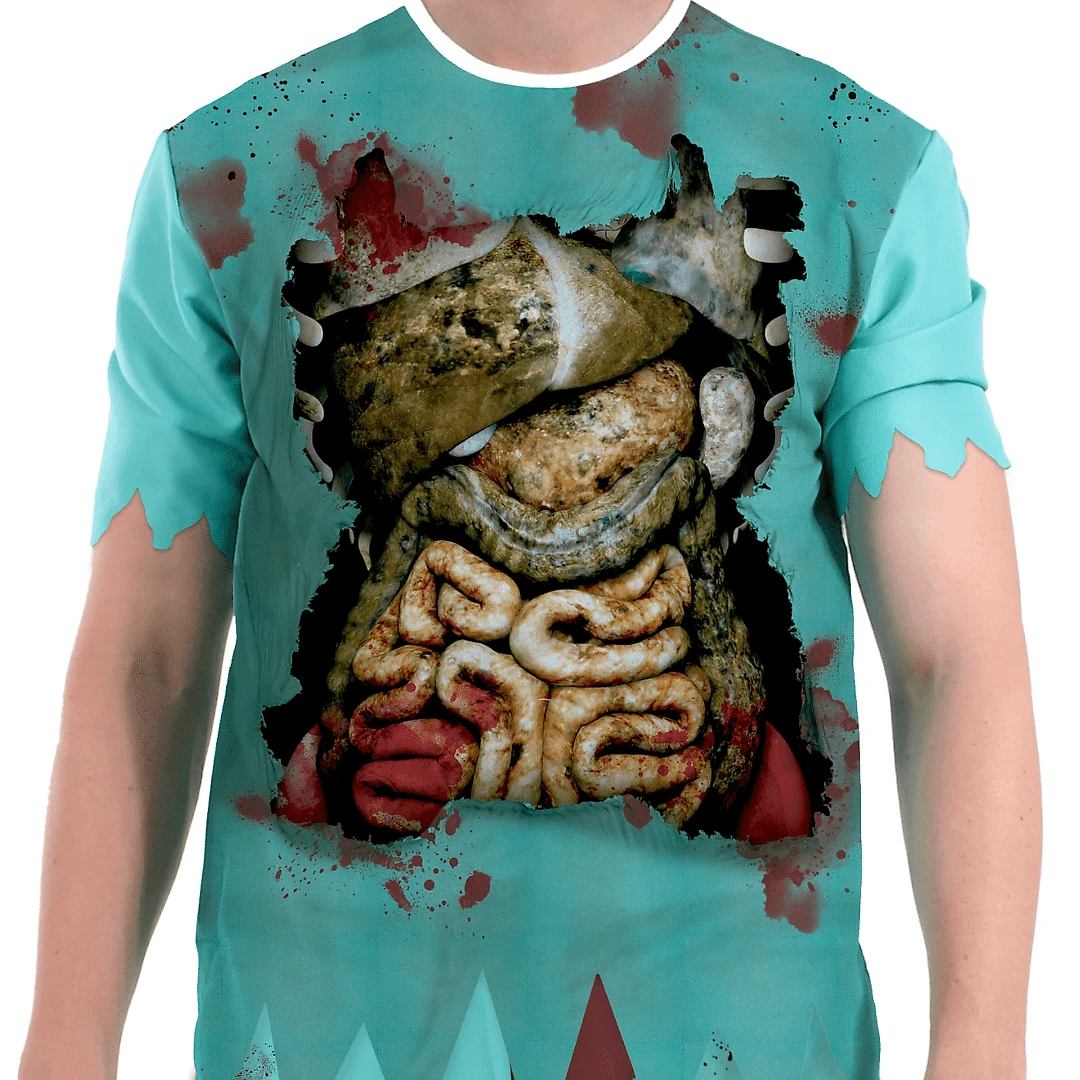 Fantasia Médico Zumbi Para Halloween Abrakadabra Fantasias Fantasia Médico Zumbi Adulto Completa com Touca Halloween M
