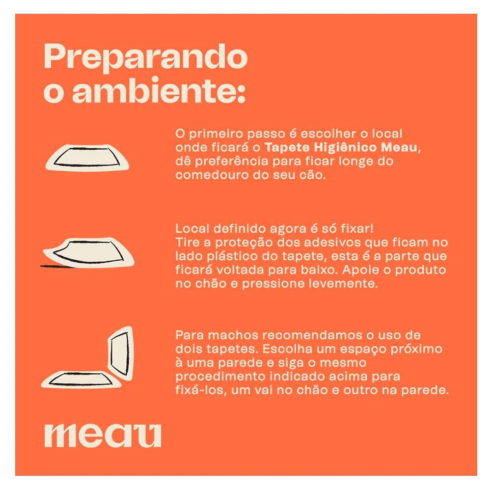 Tapete Higiênico Meau Slim para Cães - 90 Unidades (3 Pacotes)