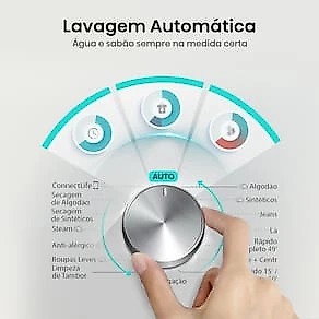 Lava e Seca Hisense 12kg/8kg WD3S12 Connect Wi-Fi Inverter Branca 110V