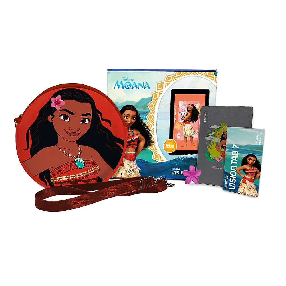 Tablet Positivo Vision TAB 7 Moana + Capa e Bolsa - Octa-Core 3GB RAM 64GB Android 14 Go Wi-Fi Tela 7” IPS – Preto