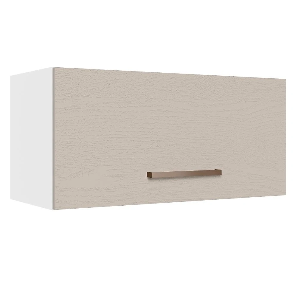 Armário de cozinha aéreo 70 cm 1 porta basculante branco/crema agata madesa