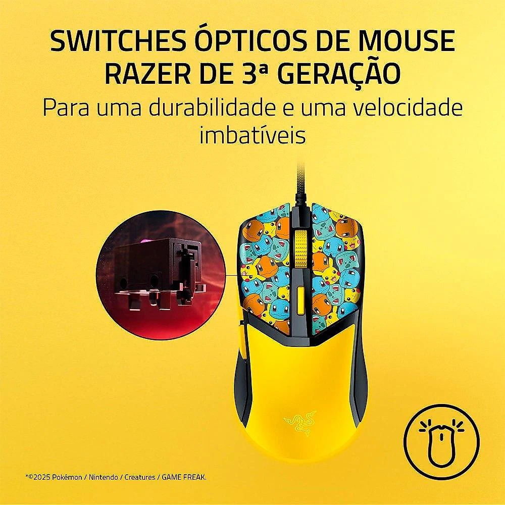 Mouse Gamer Razer Cobra, Chroma RGB, 8500 DPI, Pokémon Kanto Starters Edition - RZ01-04650400-R3M1