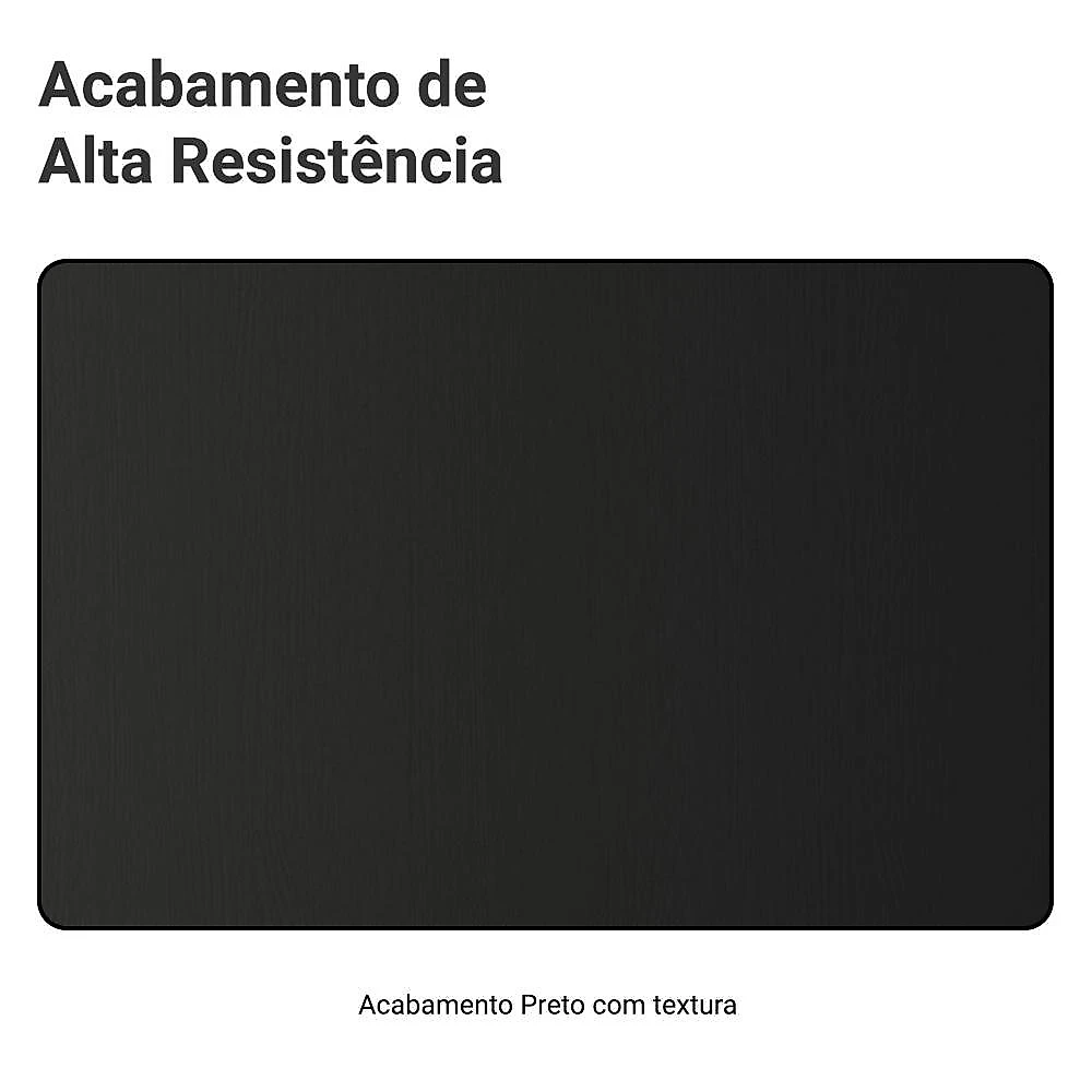 Rack com painel para tv até 65 polegadas com pés preto detroit madesa