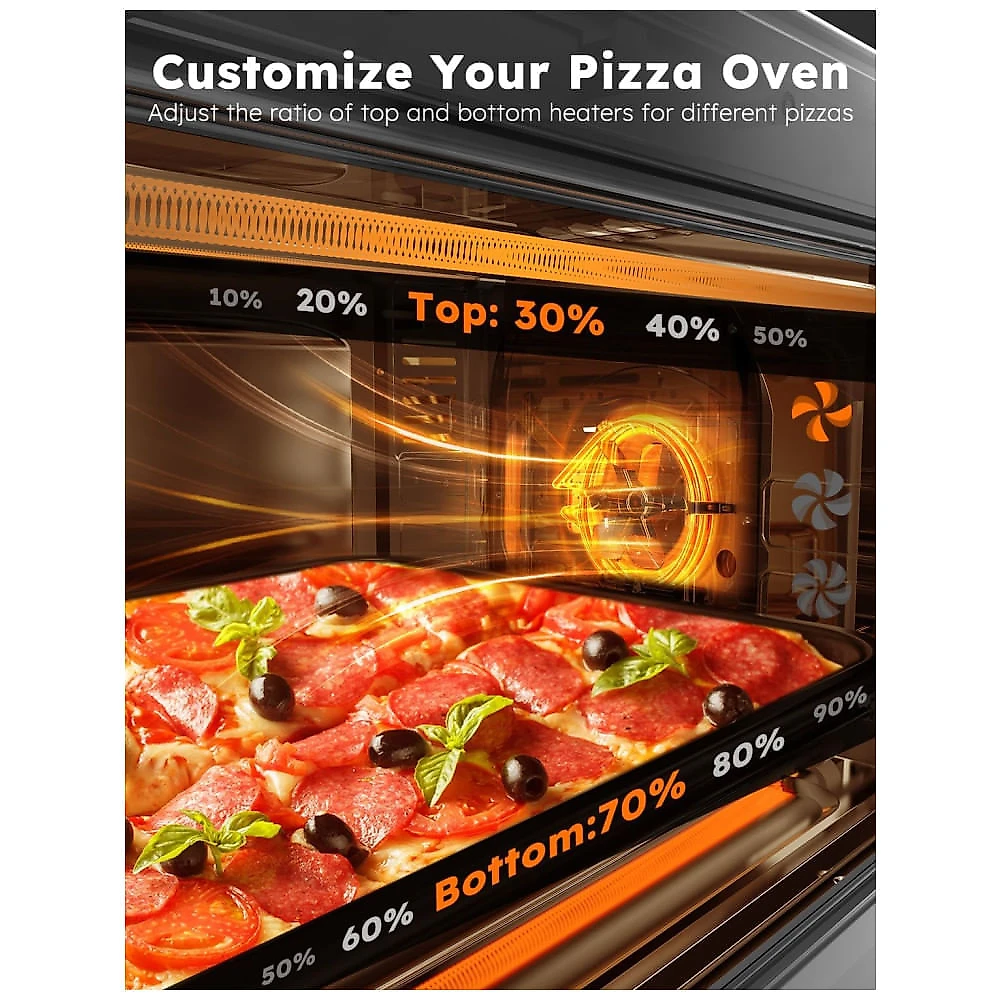 Forno Eltrico de Bancada em Ao Inoxidvel 28L com 142 Predefinies, 3 Velocidades do Ventilador e Funo Air Fryer, 110V 1800W, Nuwave Bravo XL Pro, Prata 110v