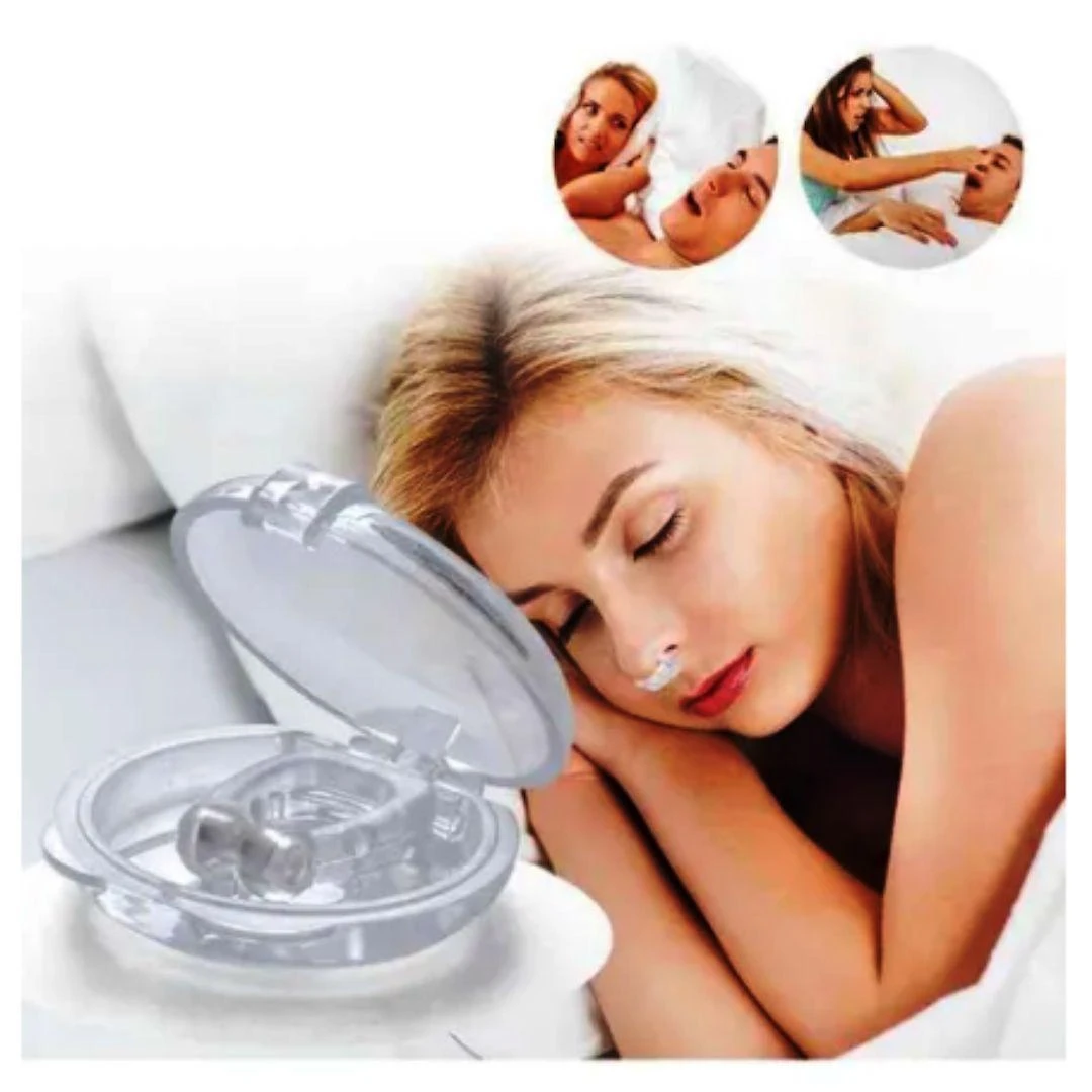 Clip Nasal Anti Ronco Magnético Imã Apneia Nariz Original Transparente - Dilatador nasal - Unidade - 1