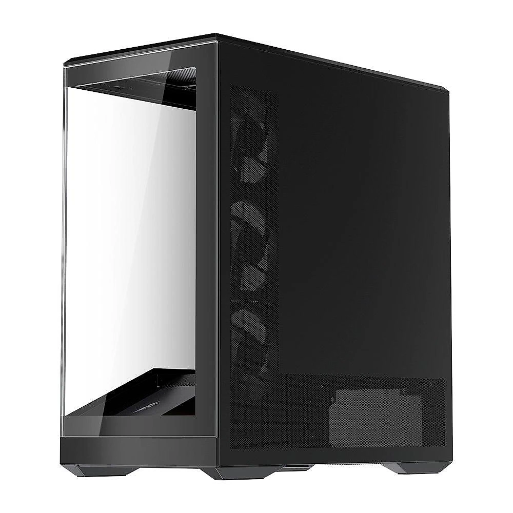 Gabinete Gamer 1STPLAYER GM7, Mid Tower, RGB, ATX, Lateral em Vidro Temperado, 4X Fans, Preto - GM7-BK-3FN7R-1FN7
