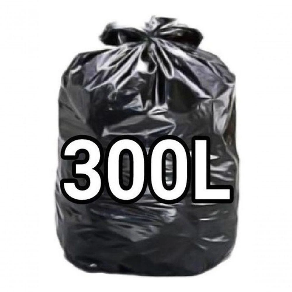 Saco para Lixo Sacos de Lixo 300 Litros Super Reforçado para Uso Profissional Preto Higipack