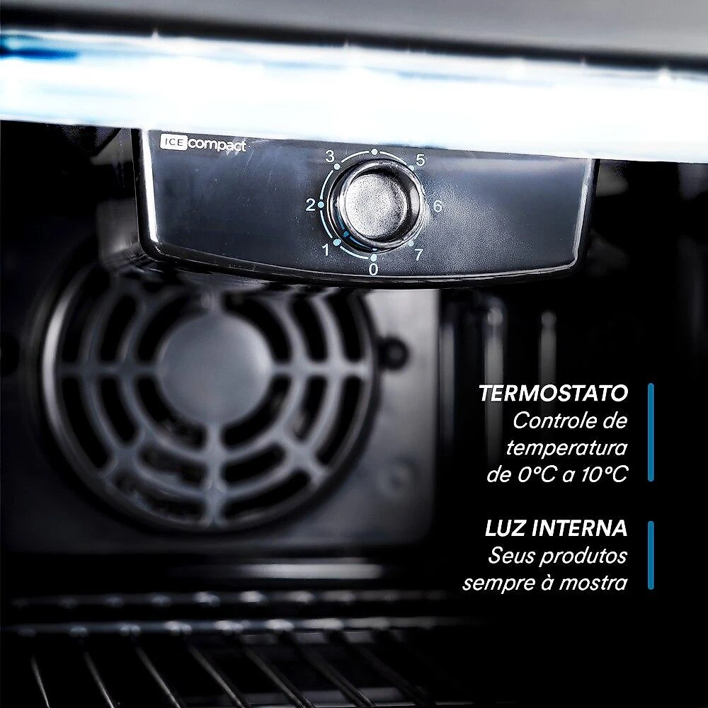 Refrigerador Expositor Vertical EOS 80 Litros Eco Gelo All Black EEV90P 110V