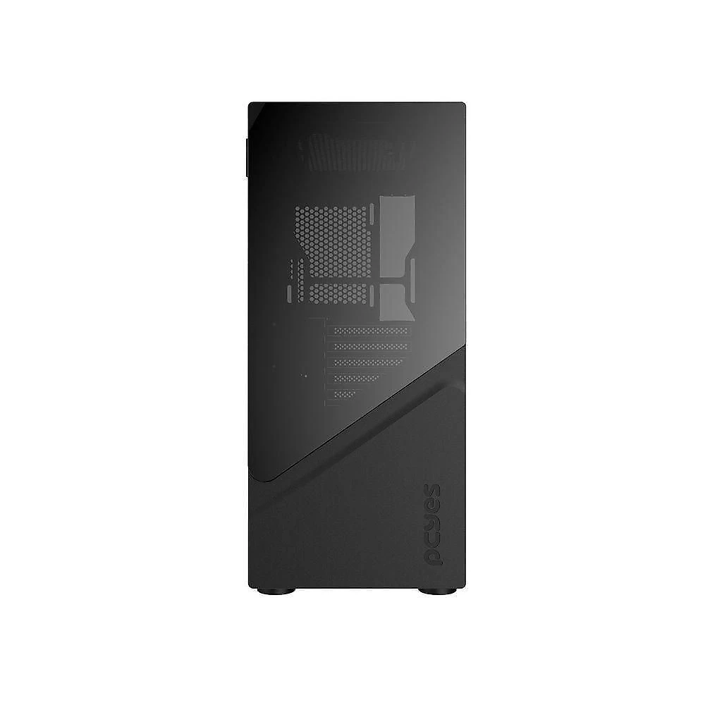 Gabinete Gamer Vulcan Black Mid Tower ATX Aço com Vidro Temperado Preto Pcyes