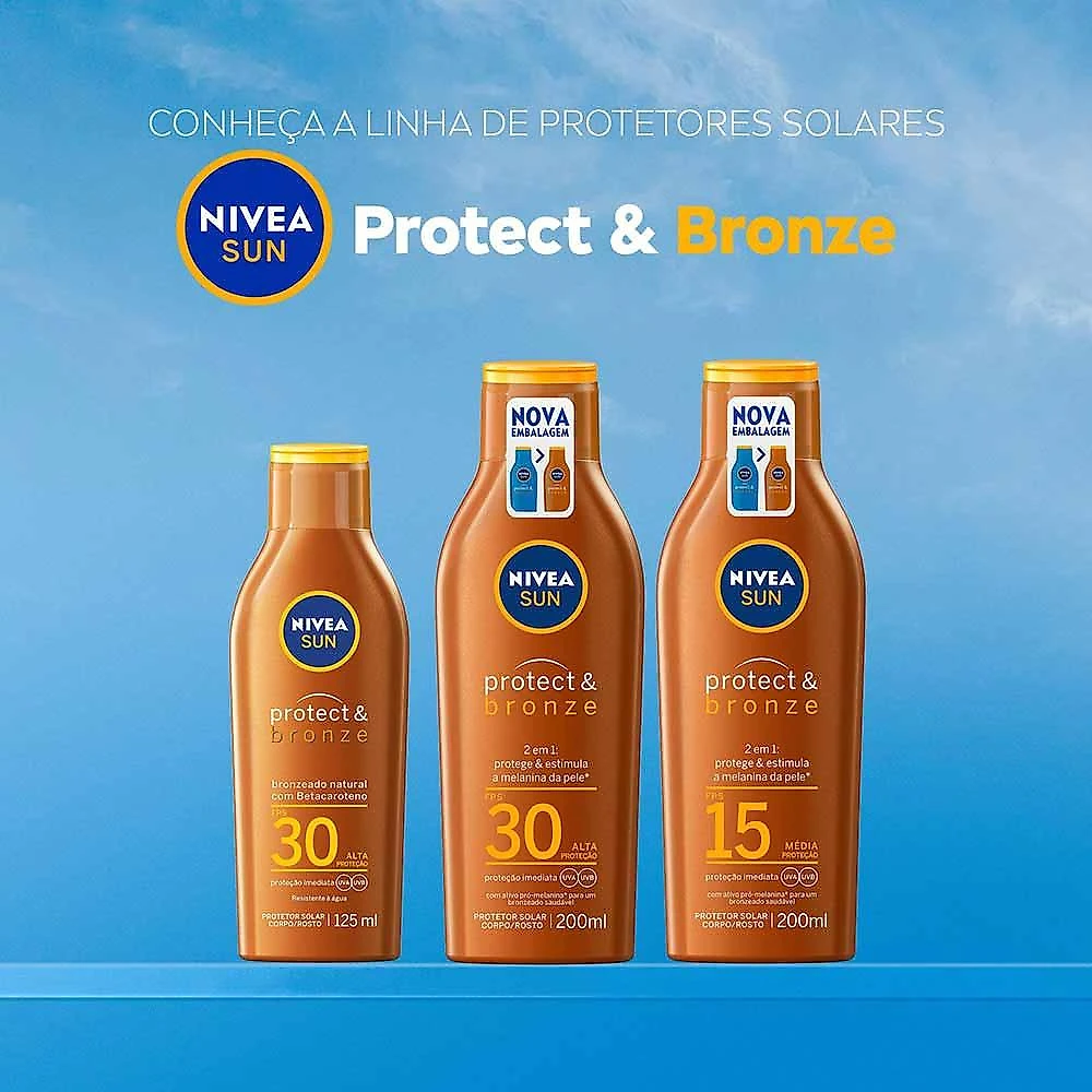 Protetor solar nivea sun protect & bronze fps30 125ml