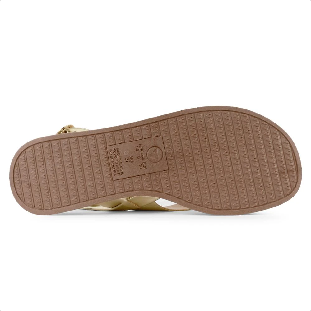 Miniatura Sandália Papete Via Uno Flatform Feminina Dourado - 34