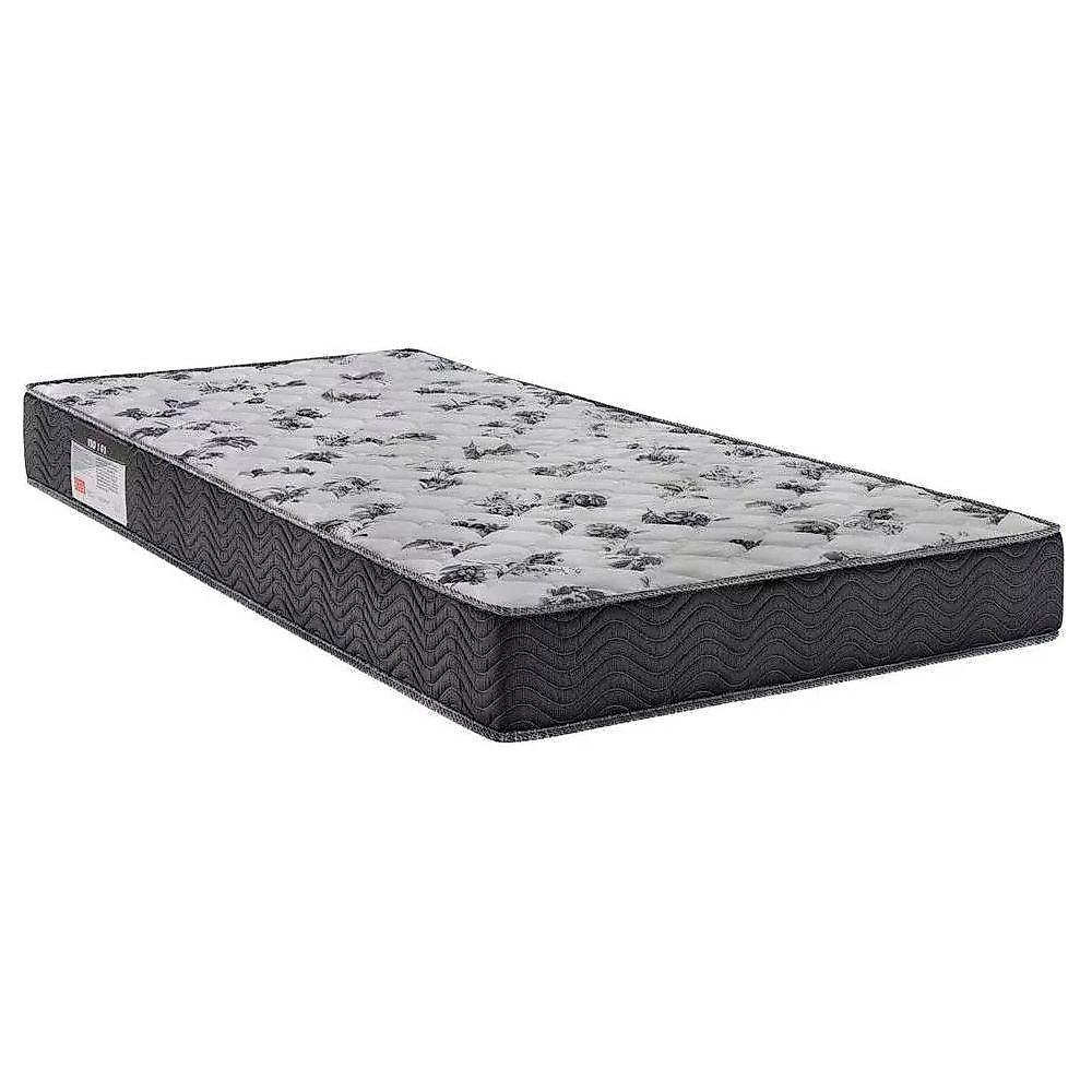 Cama Box Solteiro Suede + Colchão De Espuma D33 - Sereneprime - 88cm Preto