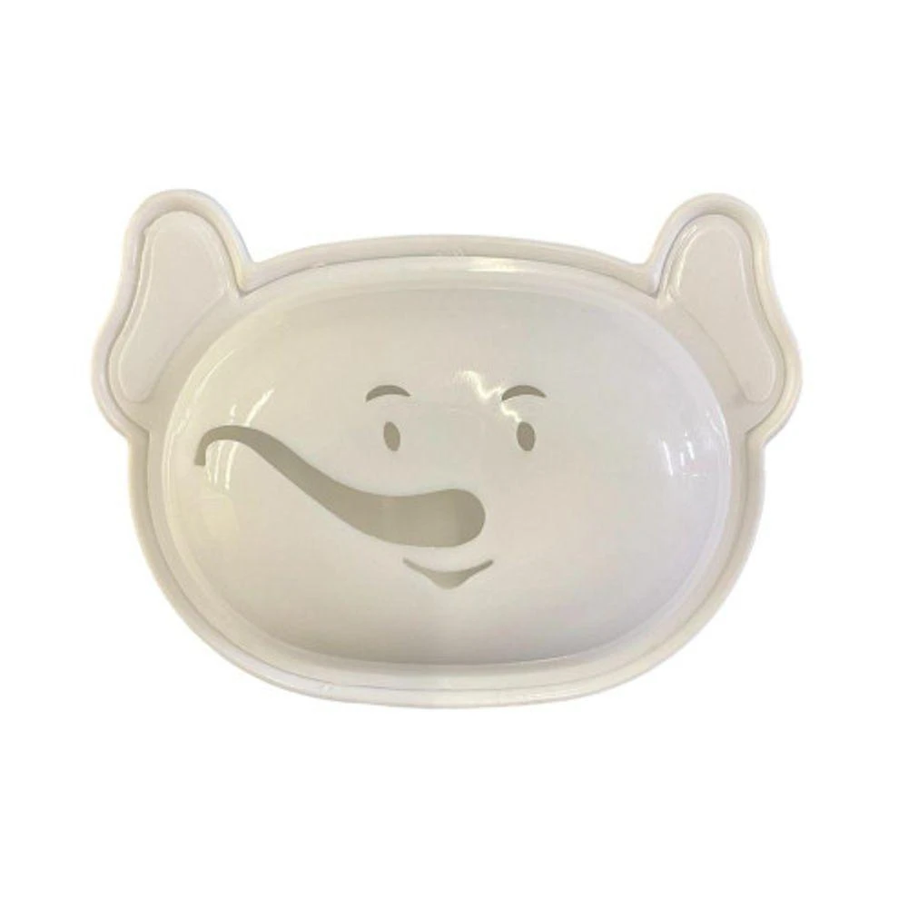 Saboneteira Infantil Elefantinha Branca para Banho com Design Moderno em Plástico Branco OEM