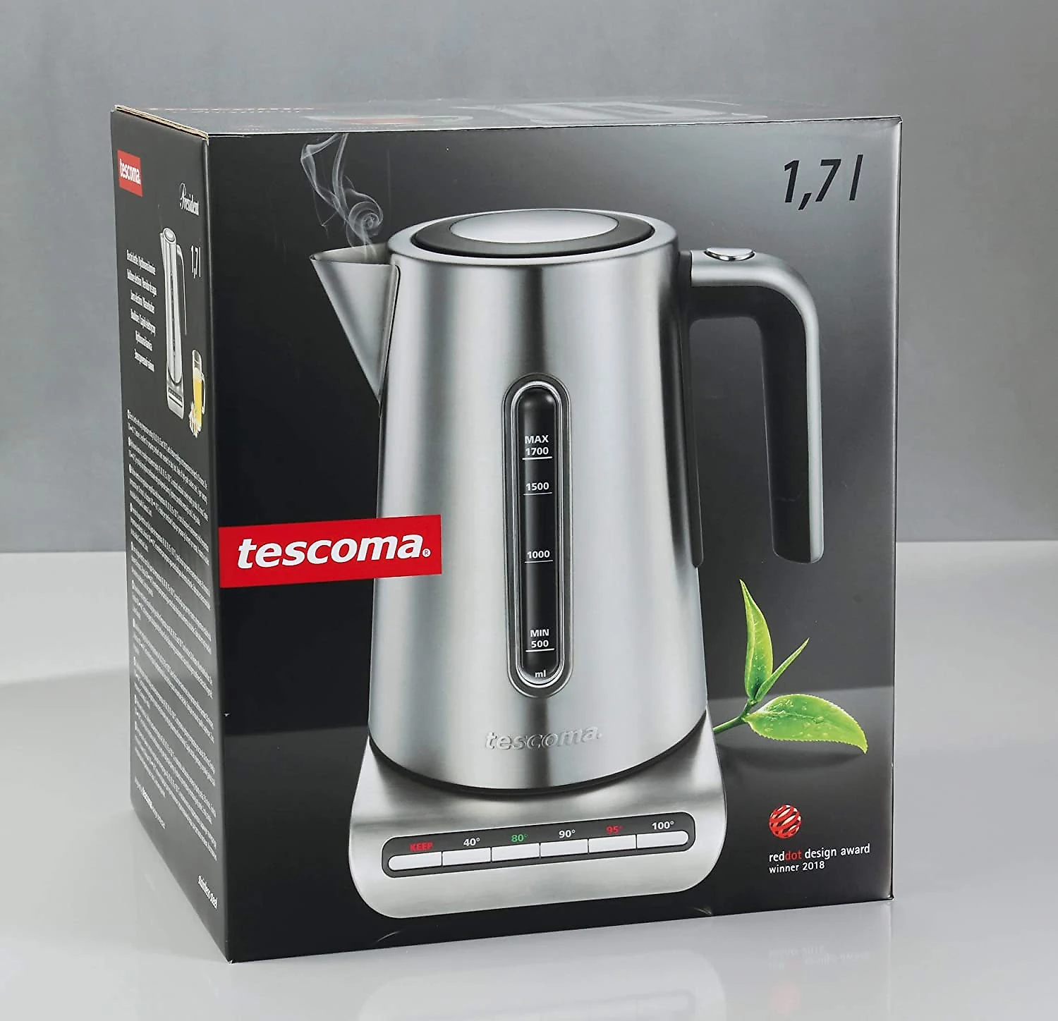 Tescoma 677820 Chaleira Elétrica 17L com Controle de Temperatura 110V Prata