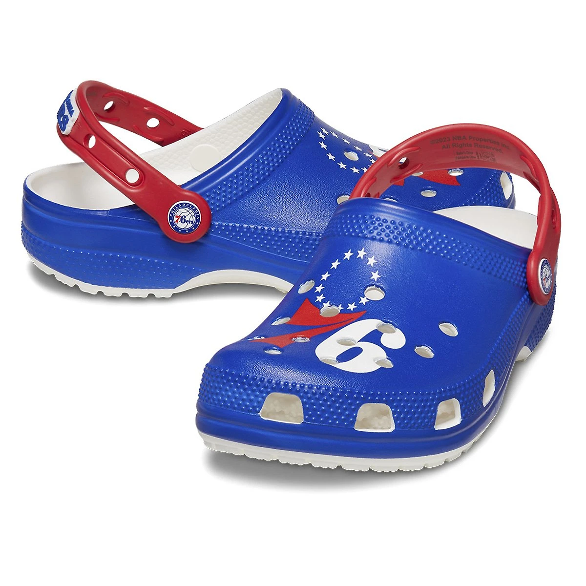 Miniatura Crocs Classic NBA Philadelphia Masculina Azul Escuro - 35