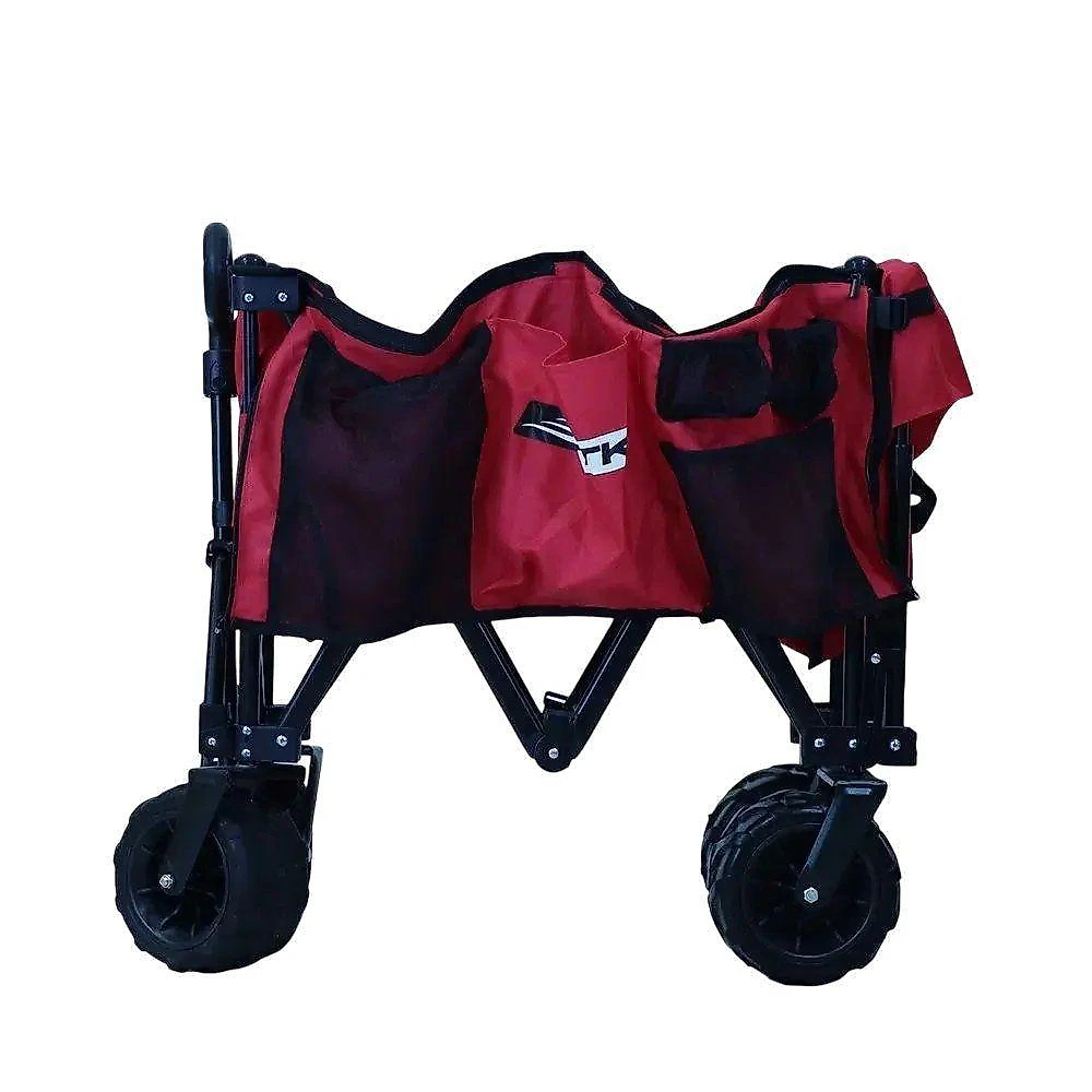 Carrinho de Carga Dobrável Multiuso 80KG Vermelho com Rodas Grandes Nautika