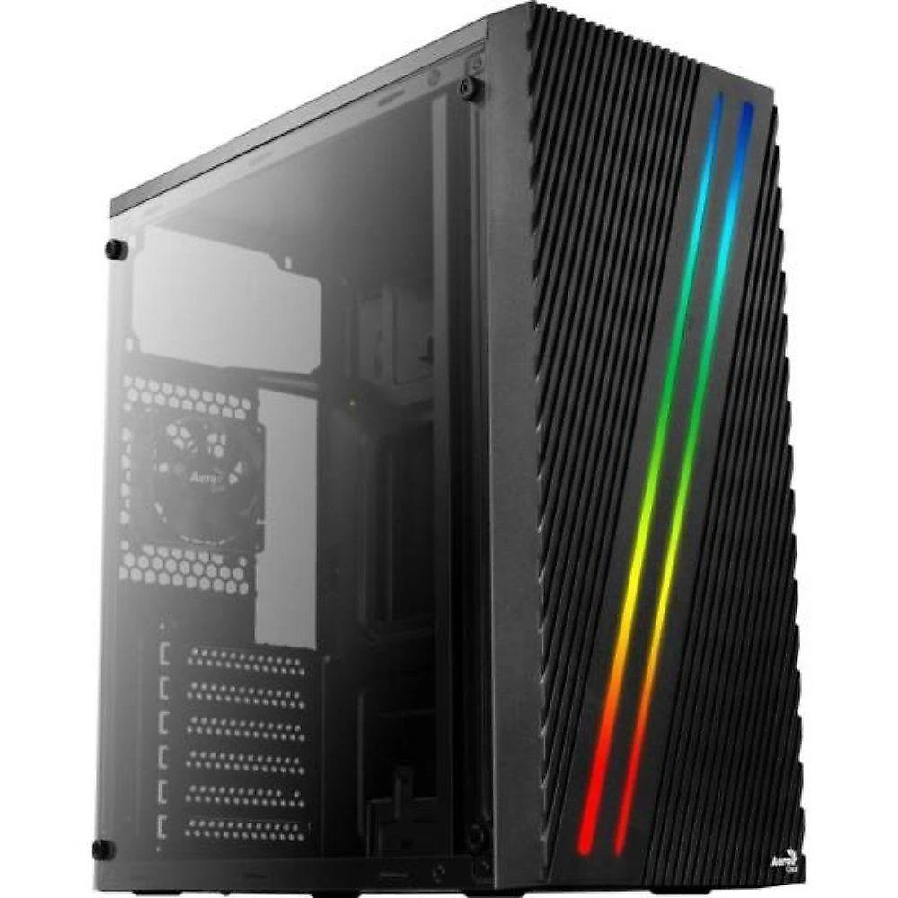 Gabinete Gamer Streak Mid Tower ATX SPCC com RGB Preto Aerocool