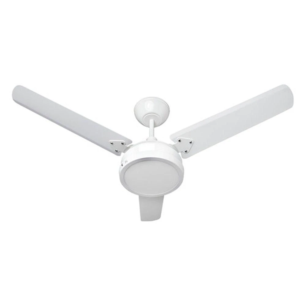 Ventilador de Teto Tron 130W 3 Pás 3 Velocidades LED Ametista Branco 110V