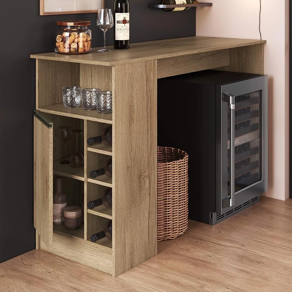 Bancada de Cozinha Gourmet Atenas 1 Porta MDP 140CM Castani Fidelita Móveis webcontinental-7899208873447