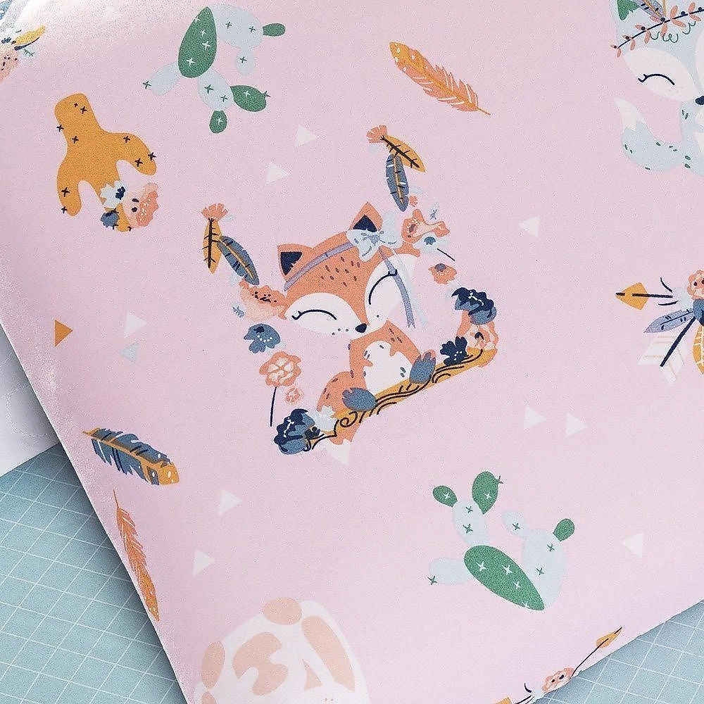 Kit Cobre Leito + Jogo De Cama Tutti Kids 200 Fios Solteiro 05 Peças 100% Poliéster - Foxy