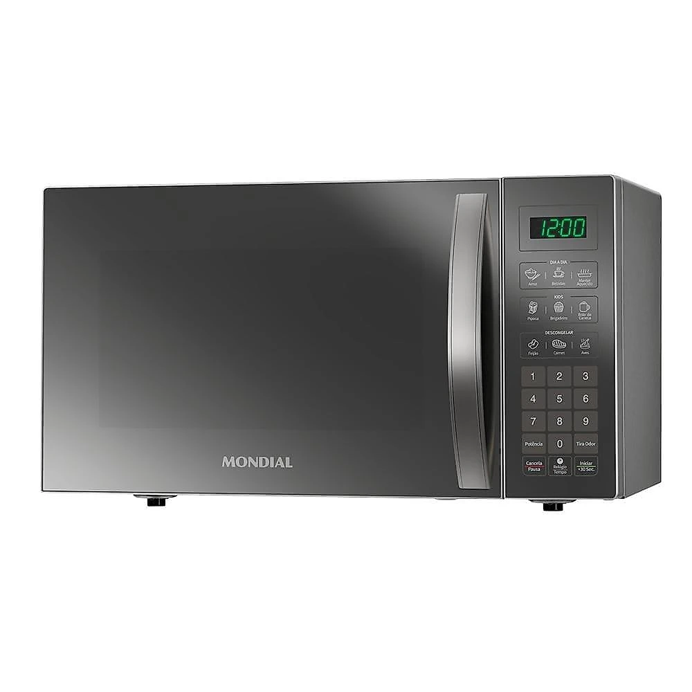 Forno de micro-ondas mondial line mo-02-34-e com função manter aquecido cinza espelhado - 34l 110