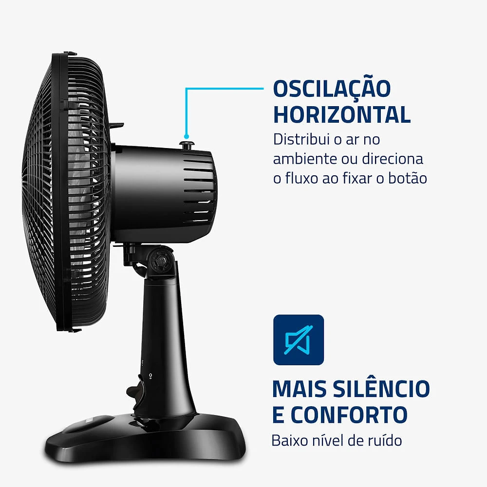 Miniatura Ventilador de Mesa Mondial - 06 Pás - VSP-30-B VENT 30CM VSP-30-B 127V/60HZ SUPER POWER