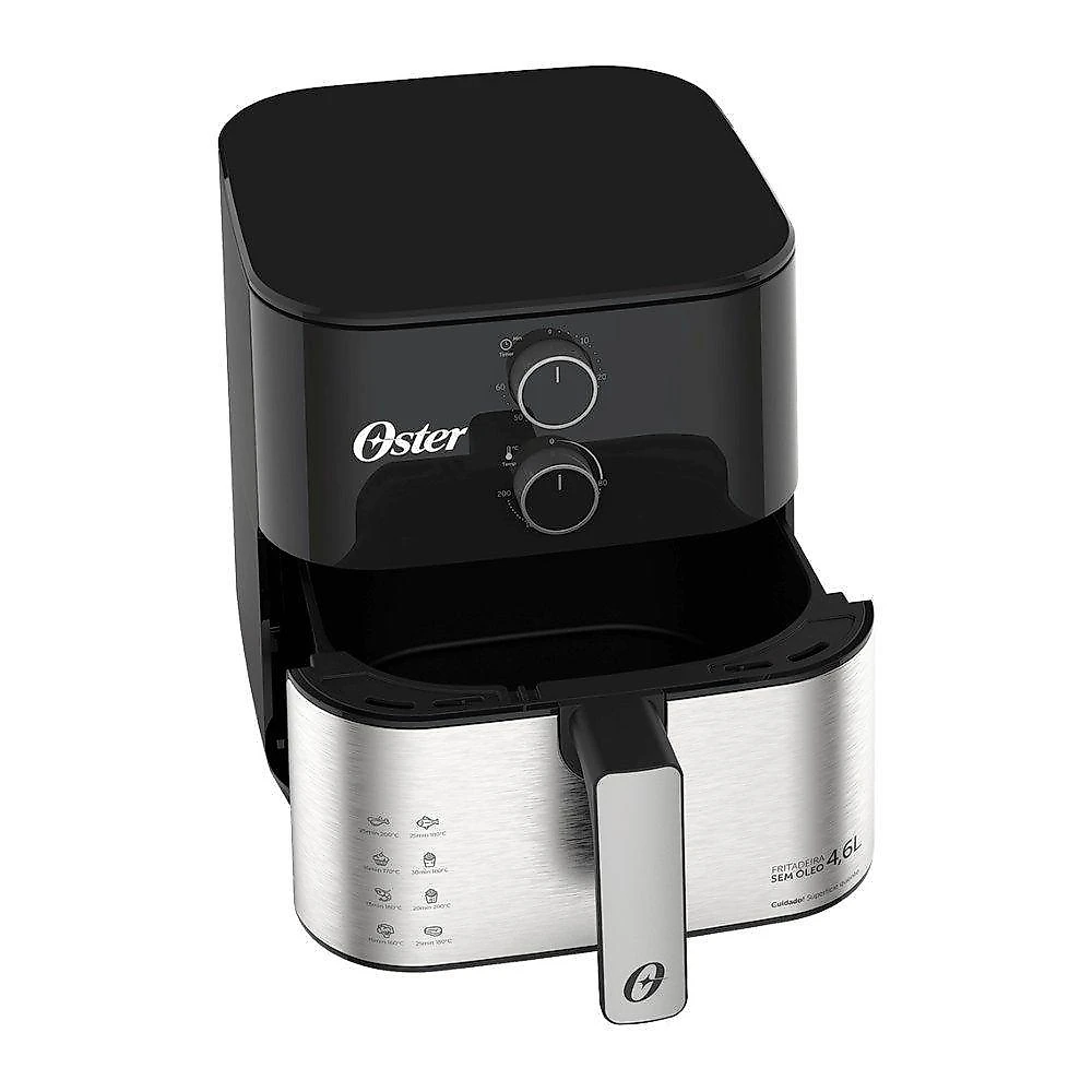 Fritadeira sem Óleo Air Fryer Oster OFRT520-220 4,6L 1500W Inox 220V
