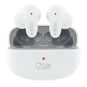Fone de Ouvido i2GO Air Buds GO Bluetooth TWS ENC Bateria de 48h Branco