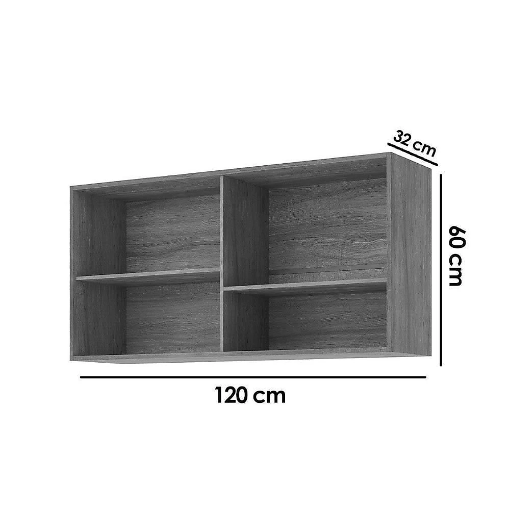 Cozinha Modulada Áurea 4 Portas 2 Gavetas MDF 120CM Cinamomo-Off MGM